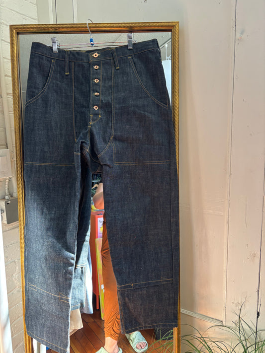 size XL-1X dark denim Tillth clothing jeans - trestle pant