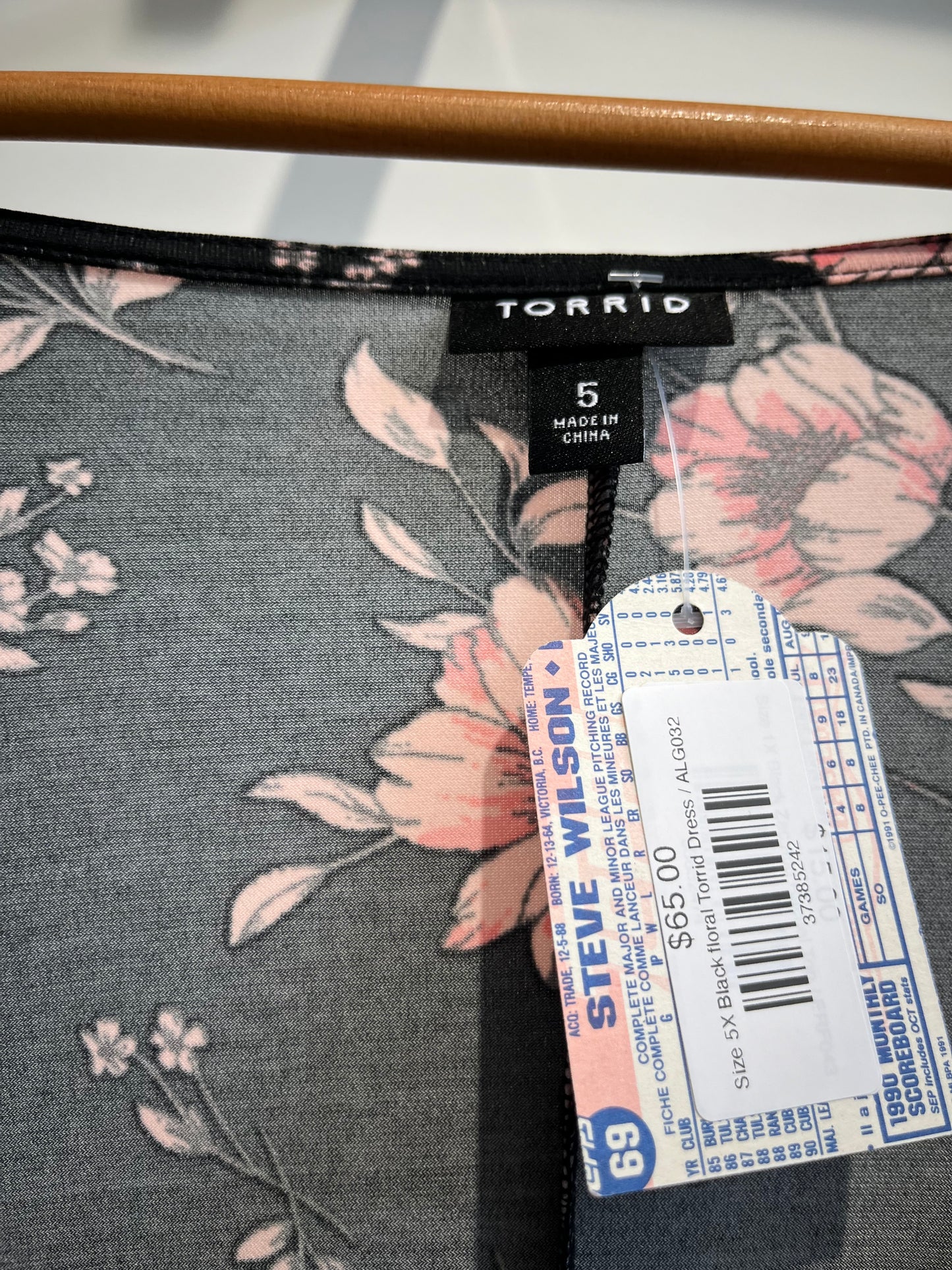 Size 5X Black floral Torrid Dress