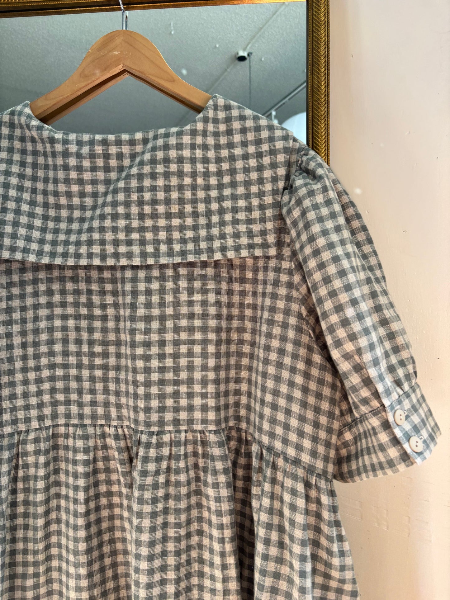 size XXL green beige check Offon Clothing dress