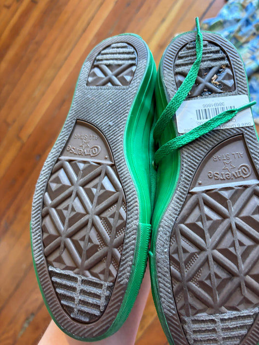 Size 6 Green Converse Shoes