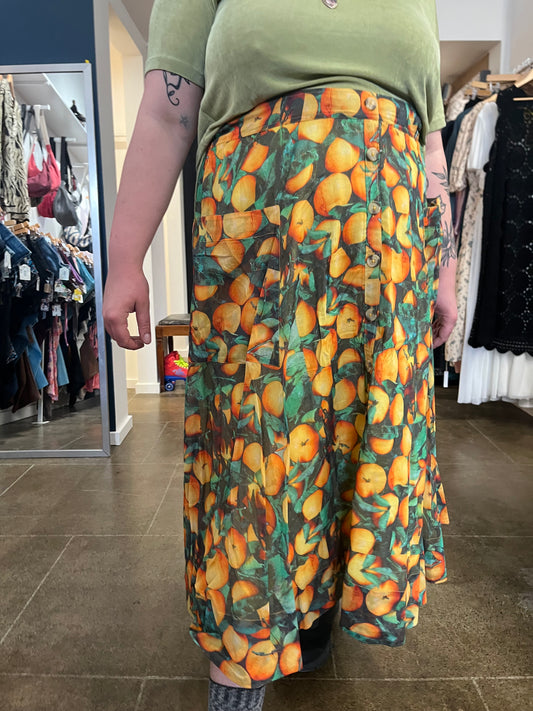 Size 20 Citrus pattern Maeve by Anthropologie Skirt