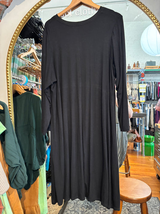 size flex black modal Muna + Broad pattern dress - hexam