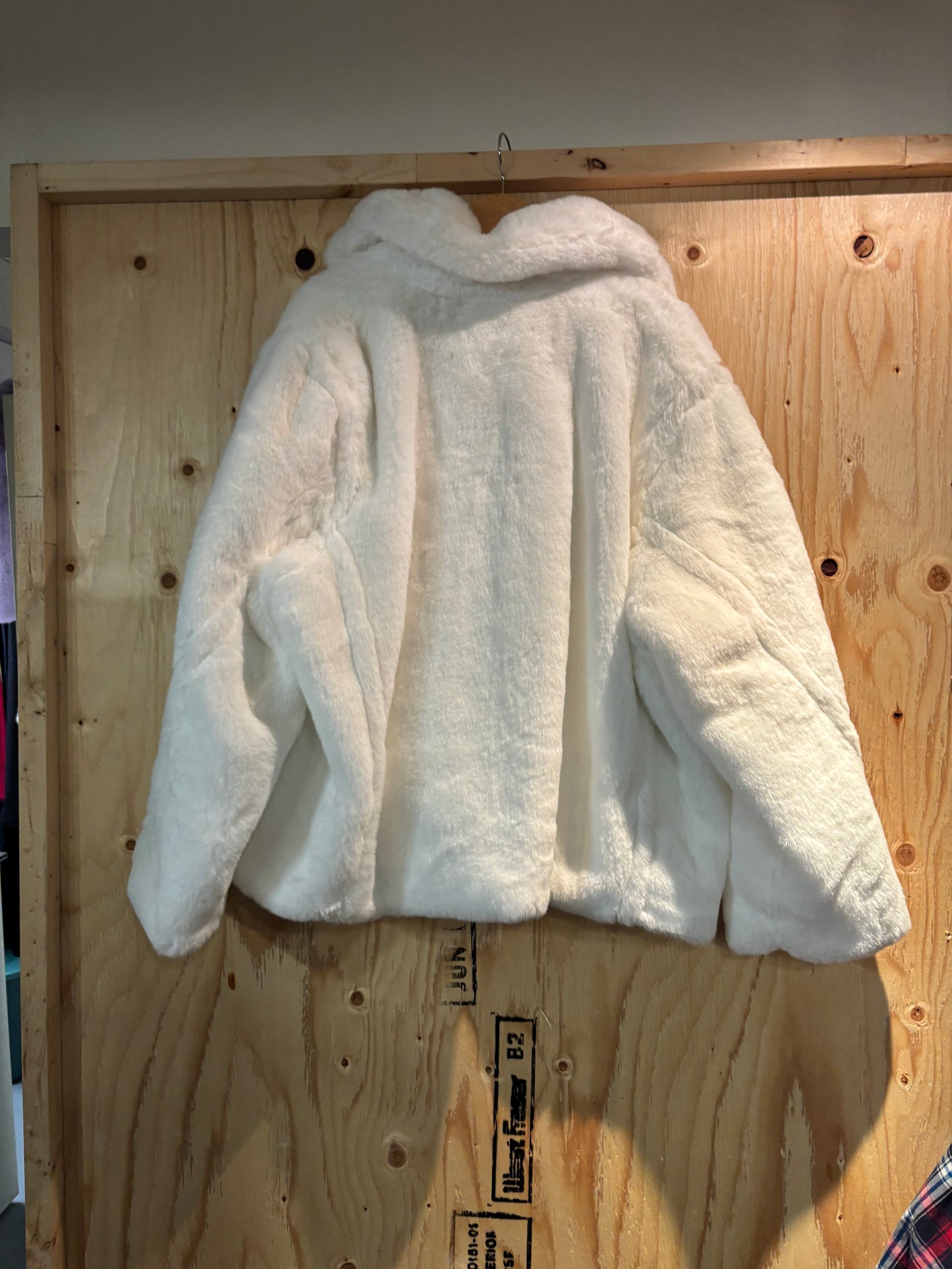 White Hilary Macmillan Faux Fur Coat
