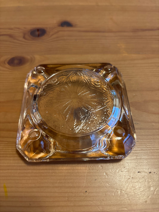 1950s Jeanette pink depression glass ashtray