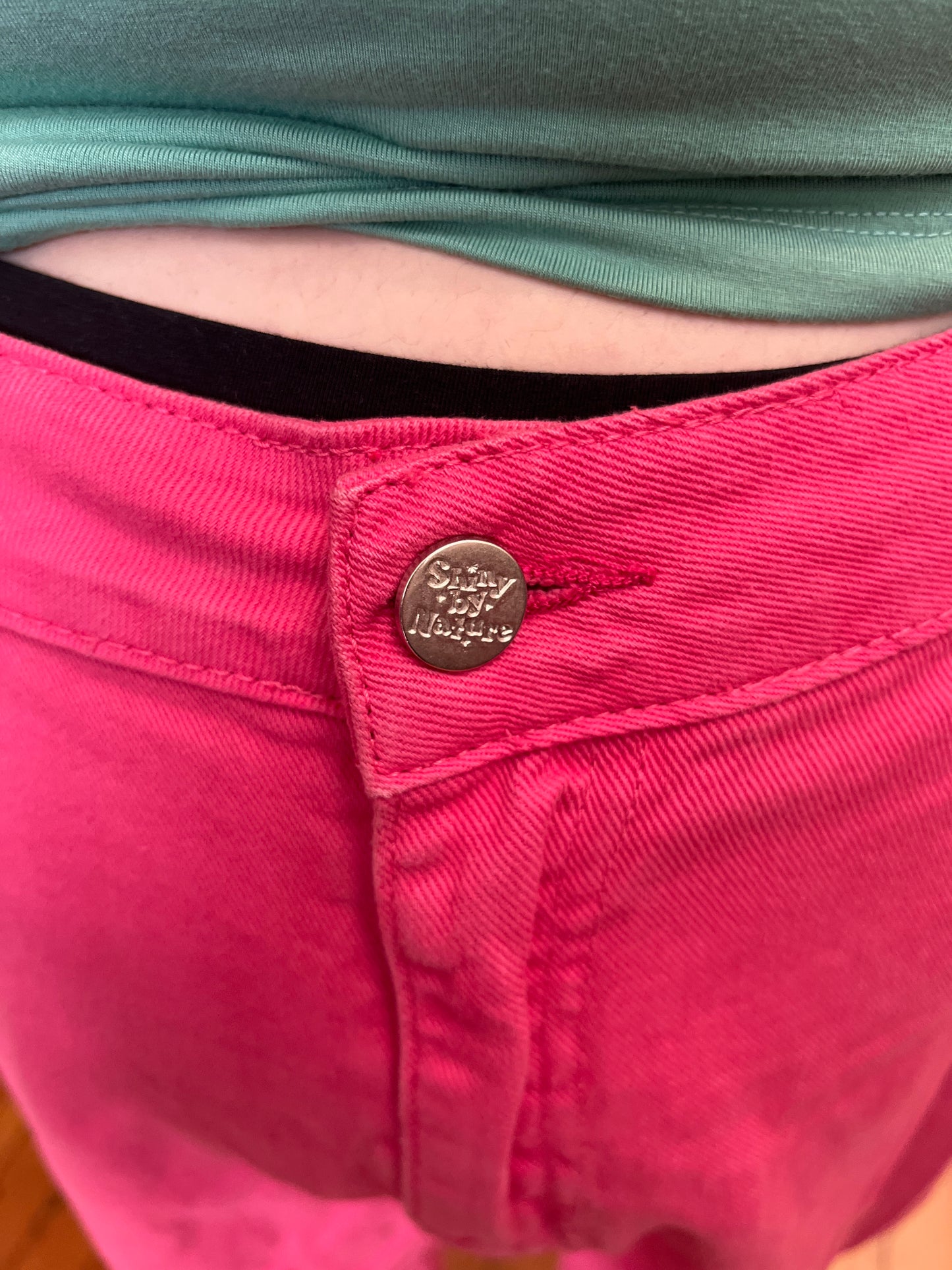 size 5XL (small) pink cotton Shiny By Nature pants - wide