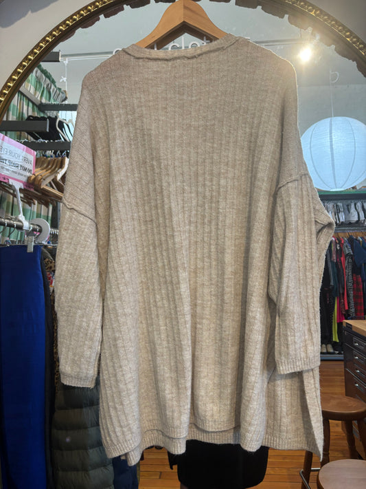 cream knit Free People sweater - tunic knit