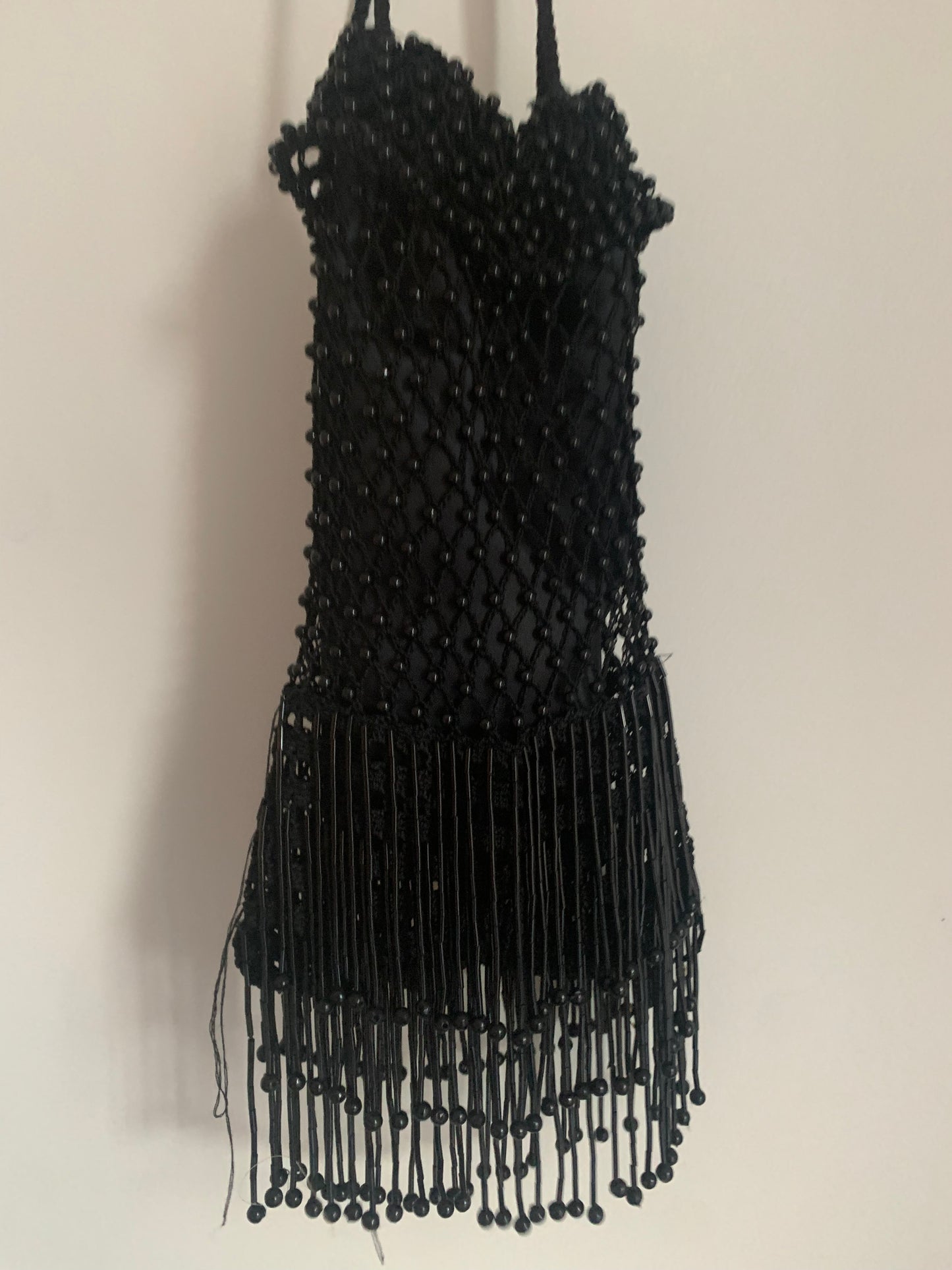 Vintage Beaded black Bag