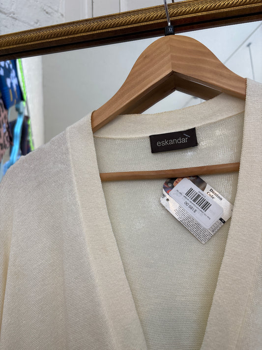 Size XXL cream knit Eskander cardigan