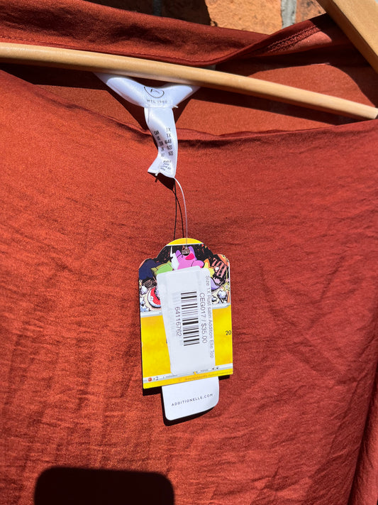 Size 1X Rust satin Addition Elle Top