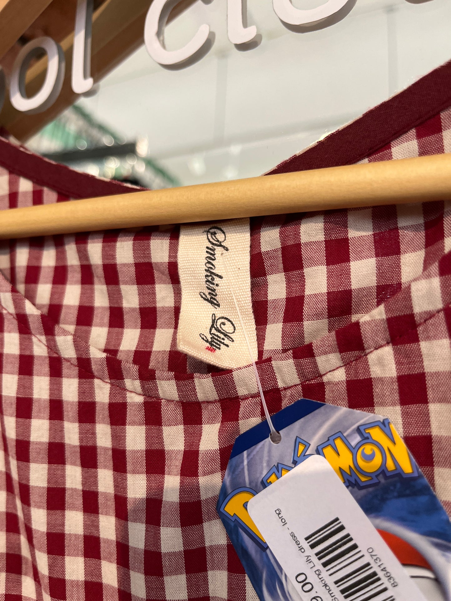 size XL red gingham Smoking Lily dress - long