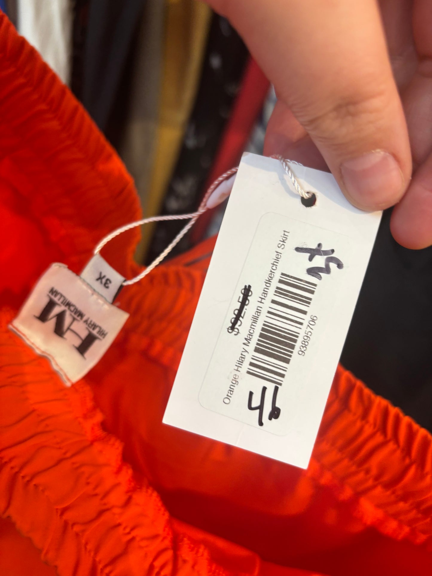 Size 3X Orange Hilary Macmillan Handkerchief Skirt