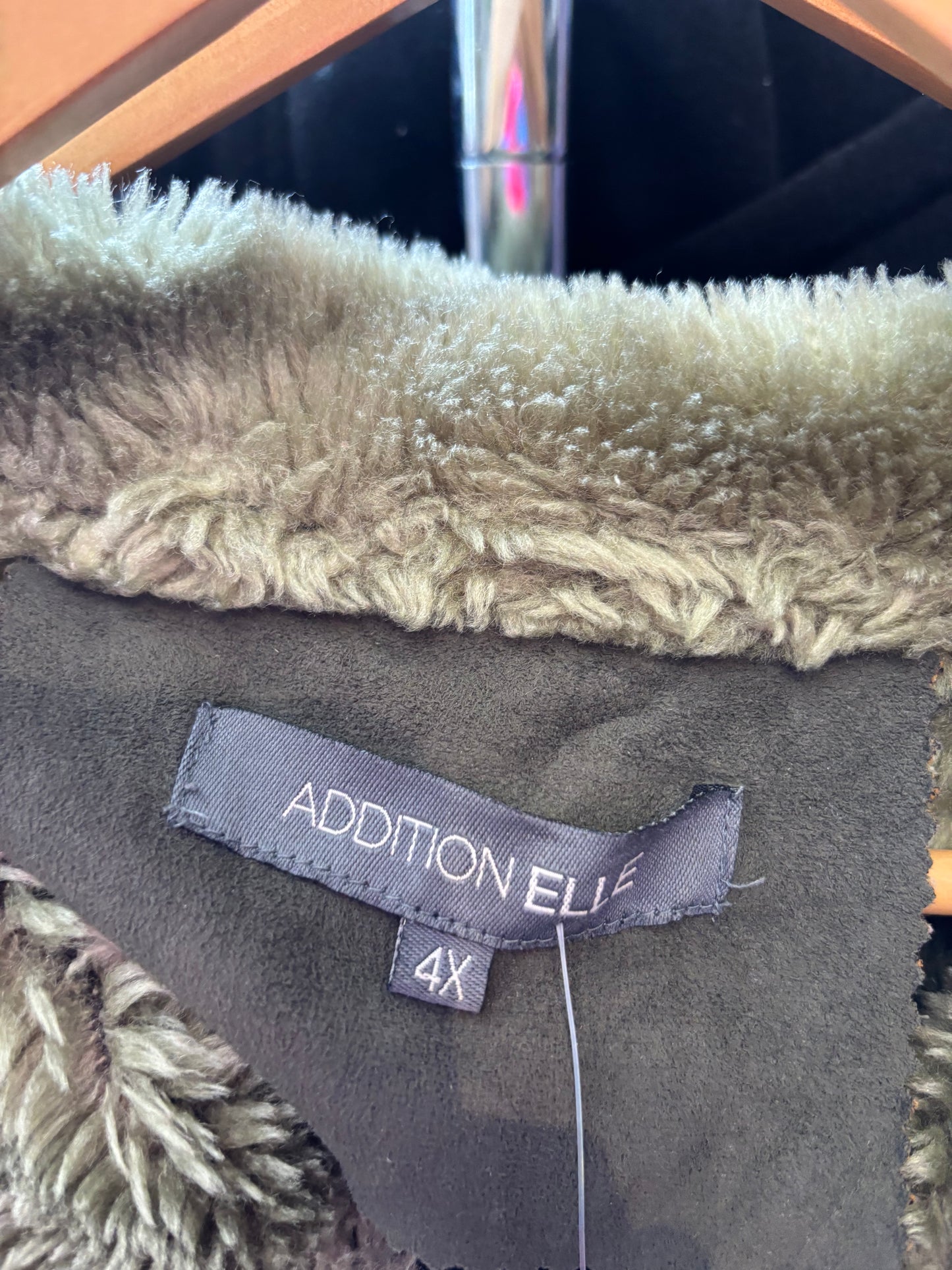 size 4X vintage Addition Elle green faux sherpa jacket