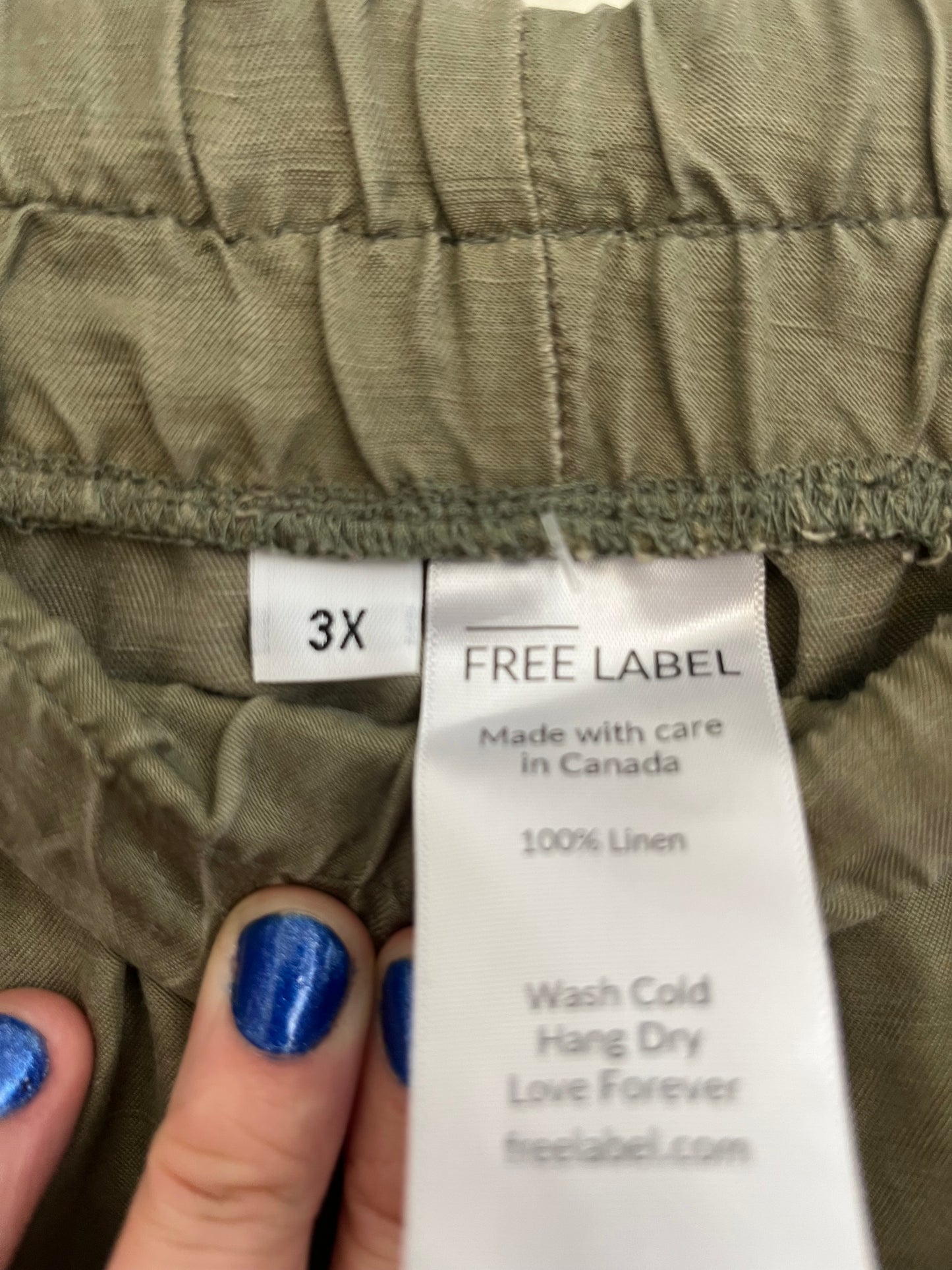 Free Label green pants Size 3X