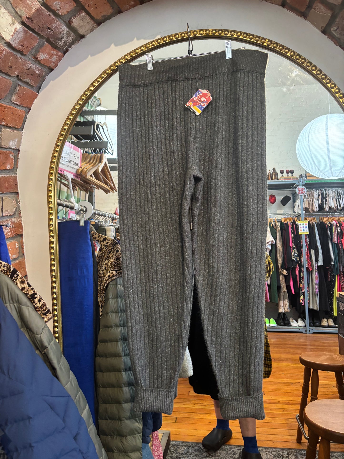size XL grey knit Free People joggers
