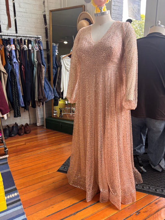 size XXL champagne sequins Etsy - stylish bride ACCS dress - wedding