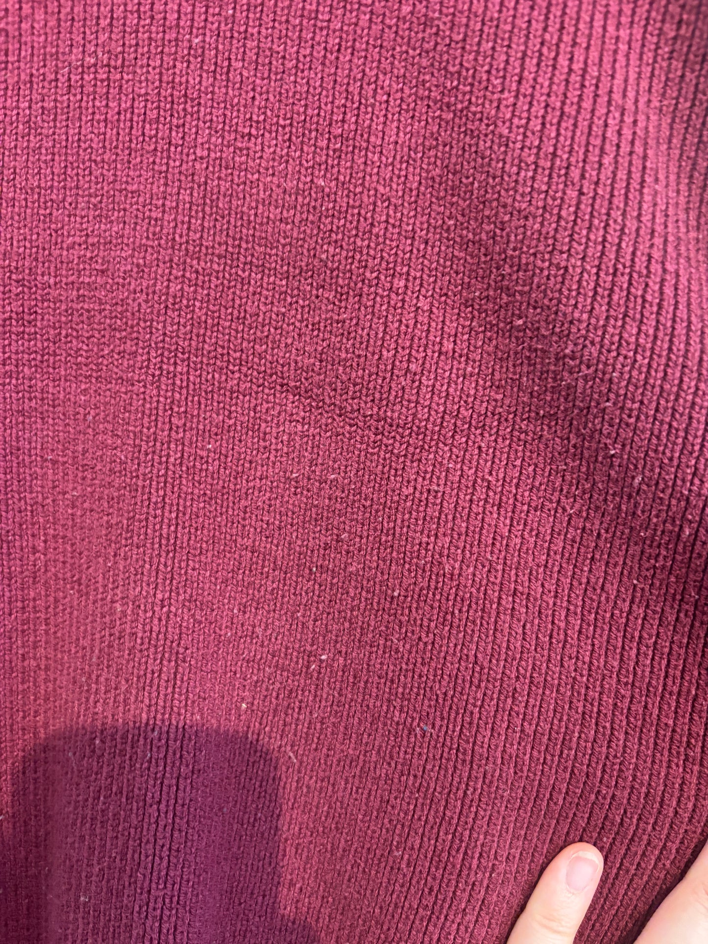 free size burgundy cotton blend Free People sweater - boxy
