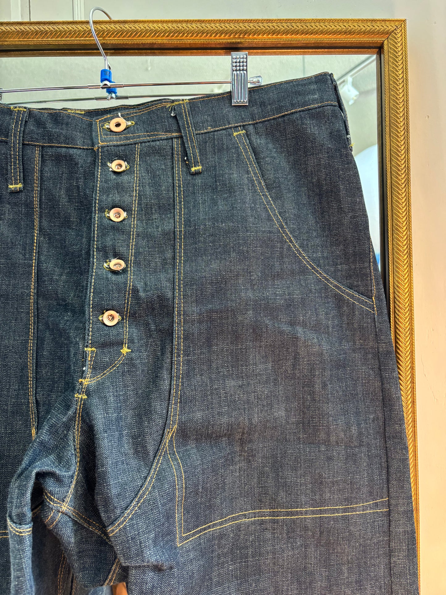size XL-1X dark denim Tillth clothing jeans - trestle pant
