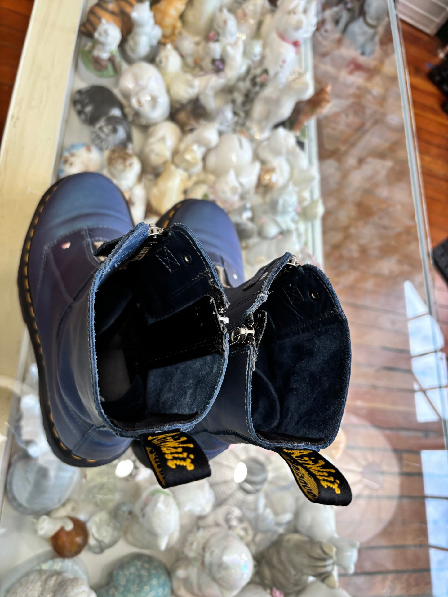 size 41 Jetta metallic blue Doc Martens docs - platforms