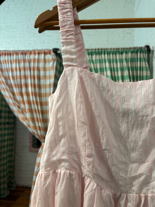 size 18 pink white stripe Eloquii dress - tank