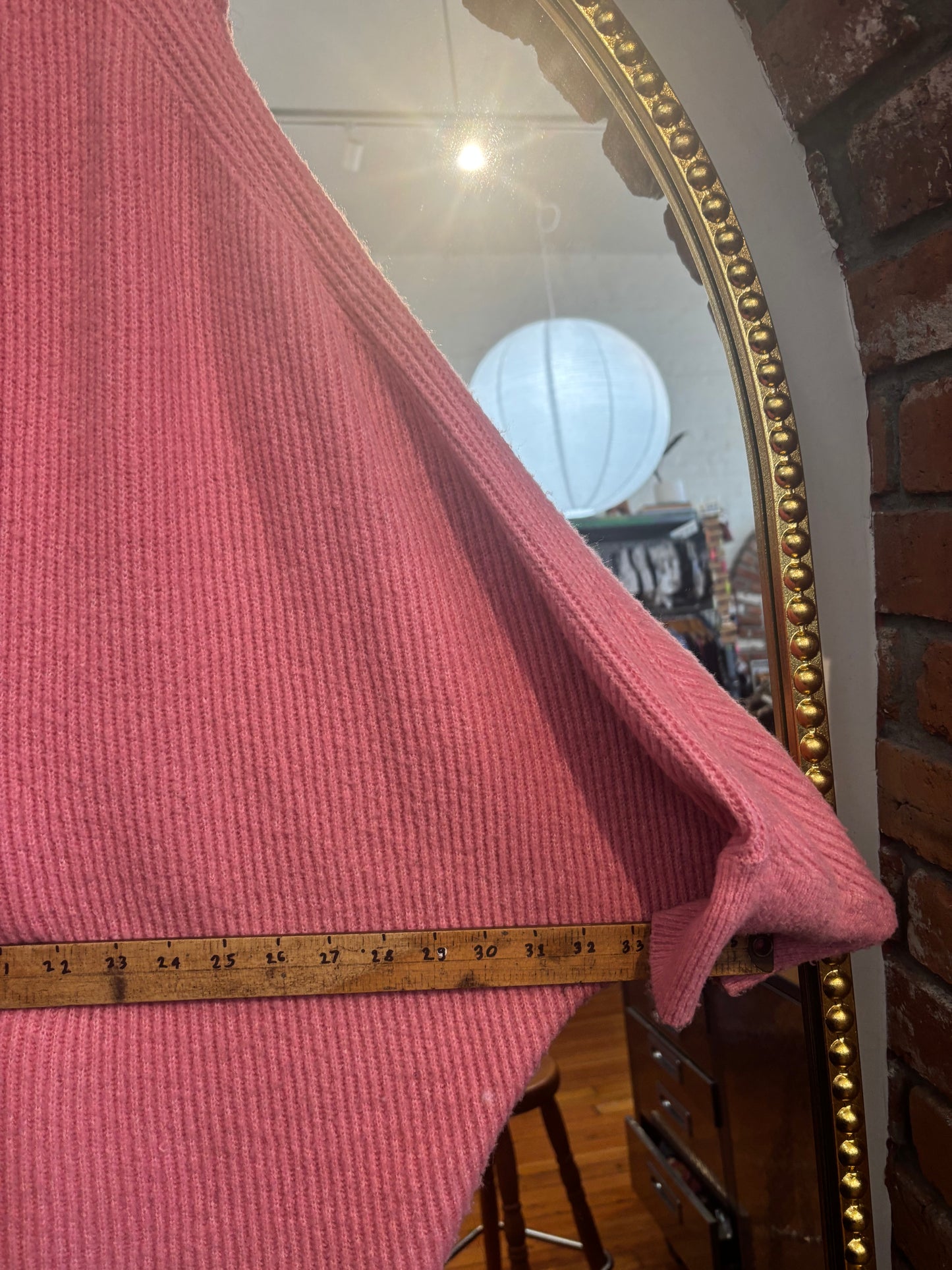 size 3X pink ribbed  DEX cardigan - boxy
