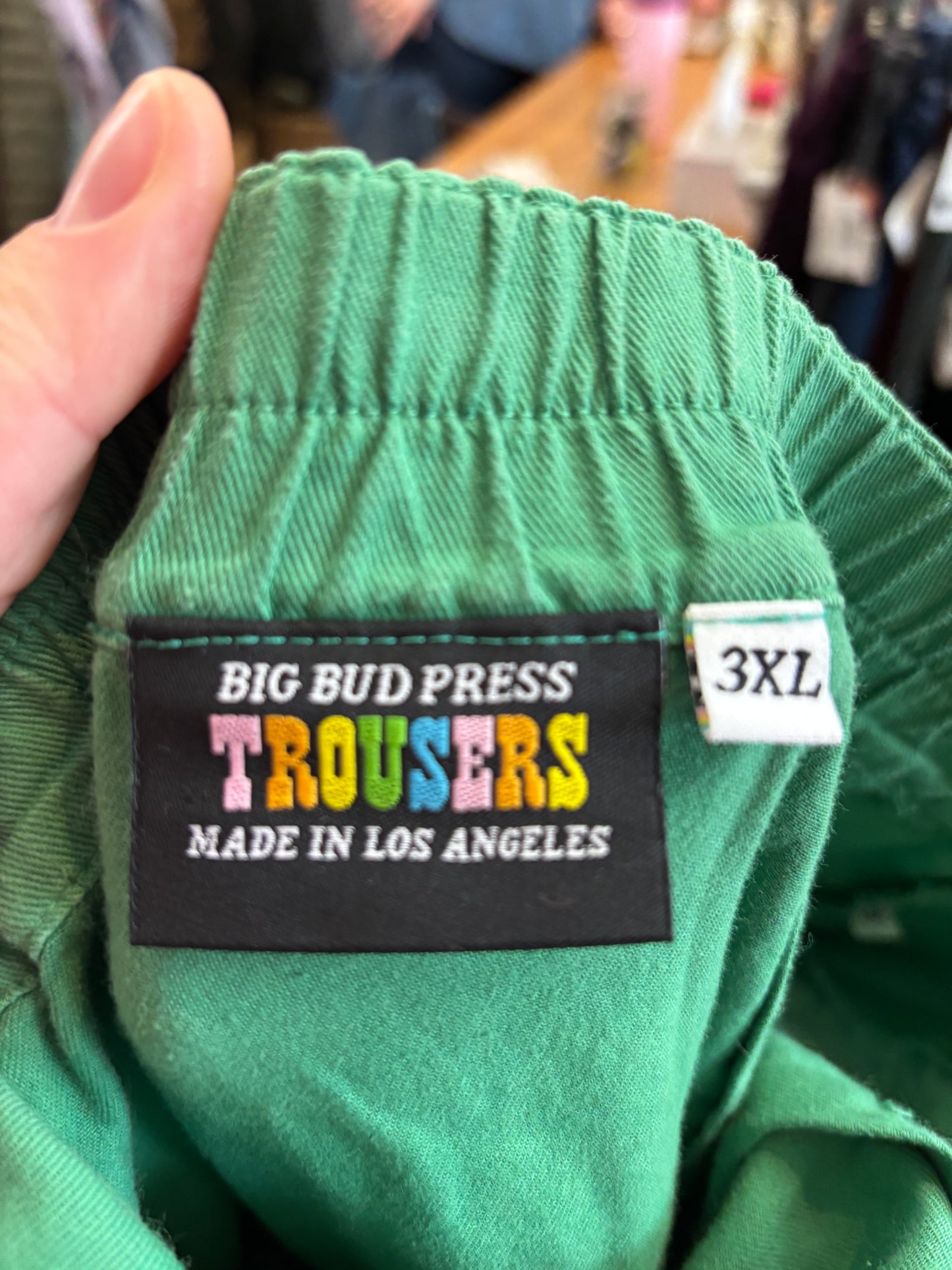 Size 2X green Big Bud Press trousers
