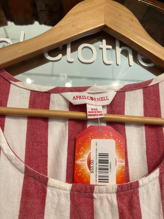 Size XXL red white striped April Cornell dress - tank