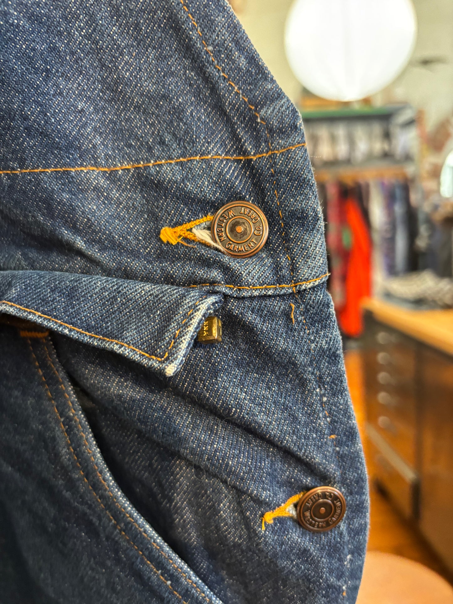 size XL dark wash vintage Western Garment Co. overalls - vintage