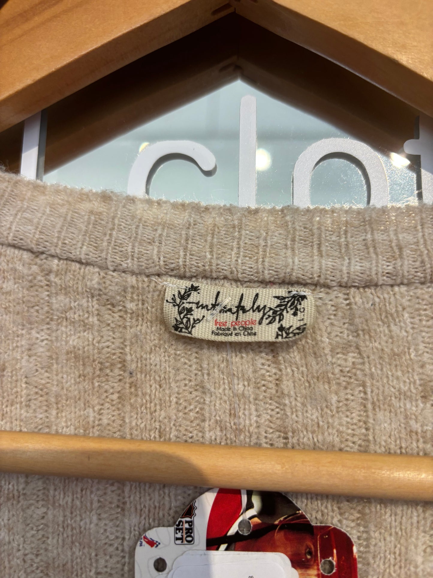cream knit Free People sweater - tunic knit