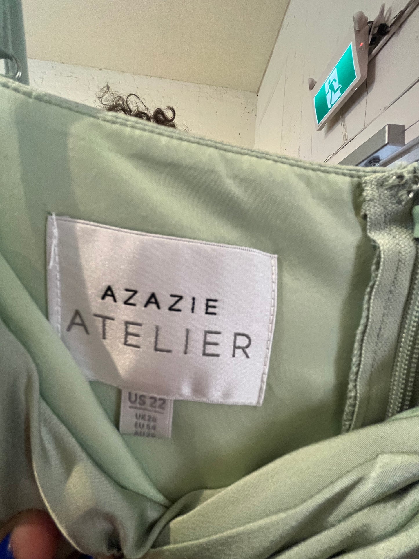 size 22 Azazie maxi dress - NWT sage