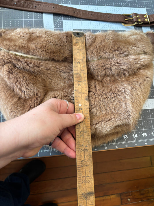 big muskrat pelt local made purse