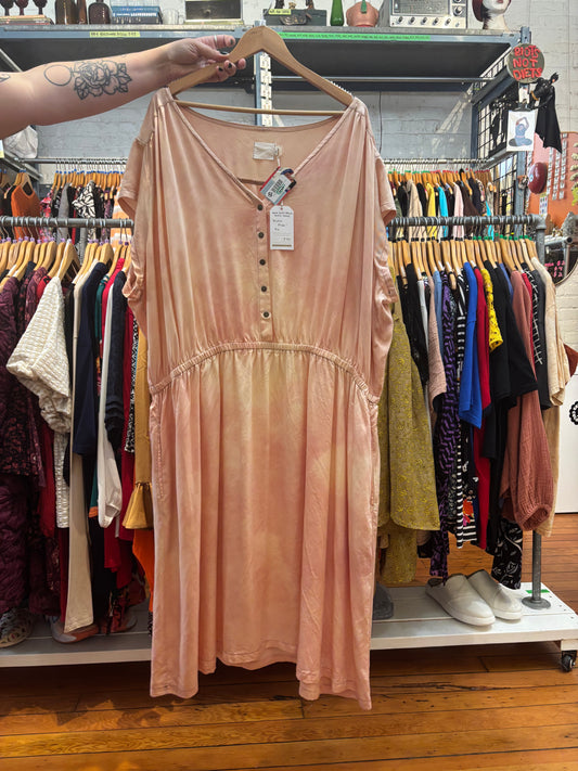 Size 5X blush pink hand dyed tencel Connally Goods dress