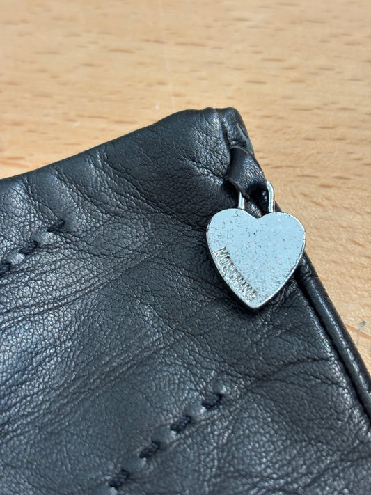 size 7.5 black lined VINTAGE Moschino gloves