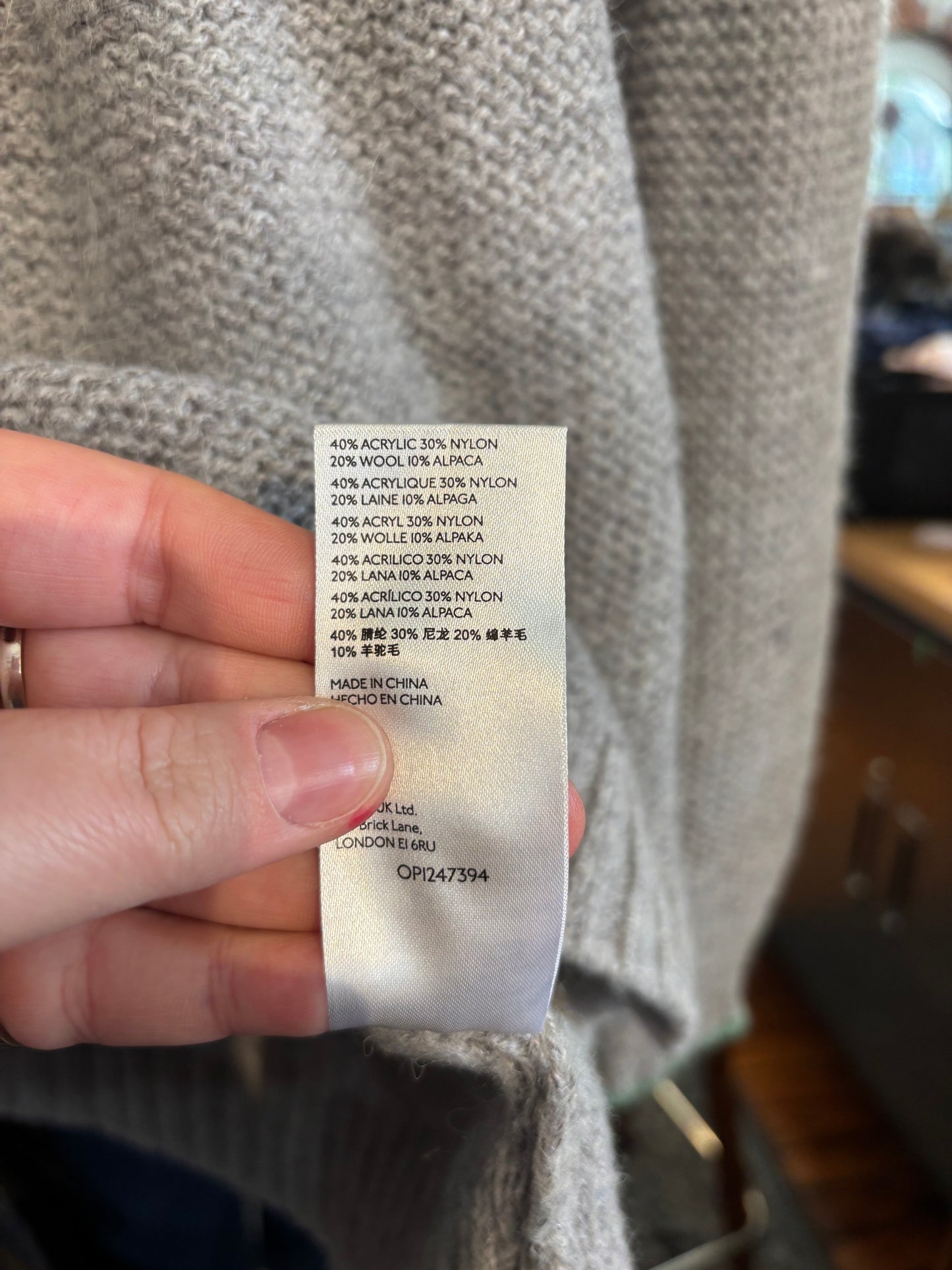size 2X grey with rainbow neck Anthropologie  sweater - knit