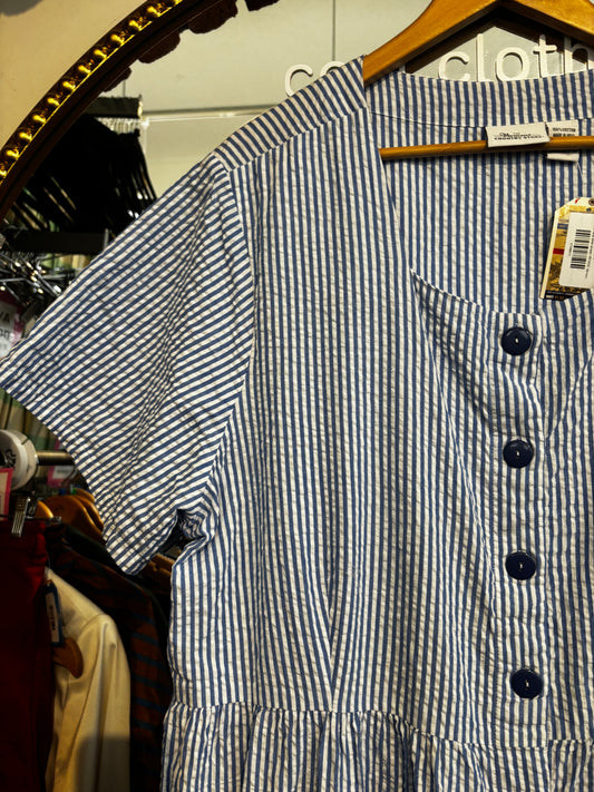 size 3X blue white stripes VINTAGE Vermont COuntry Store dress