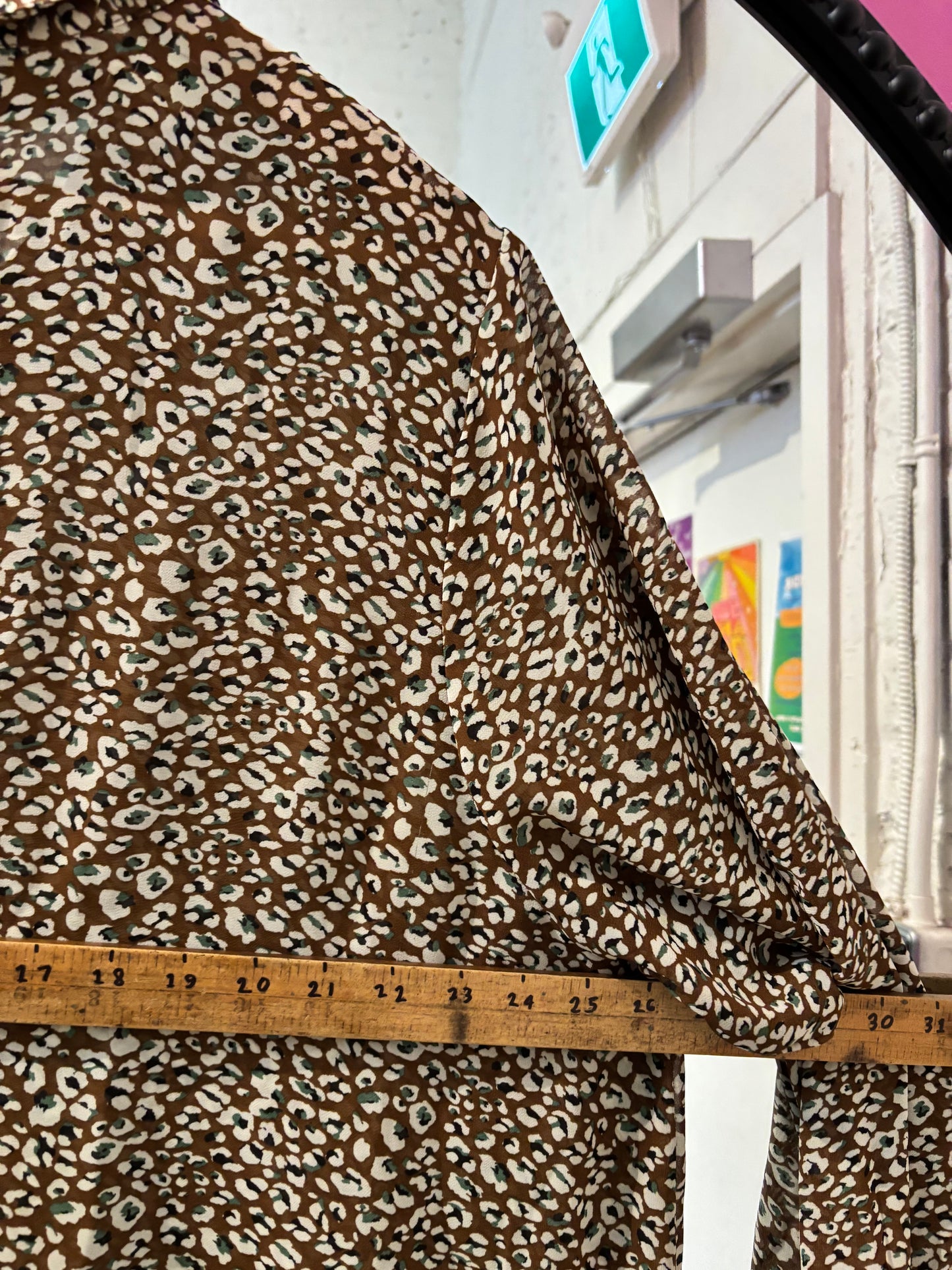 size 3X sheer brown cheetah ModCloth dress - knee