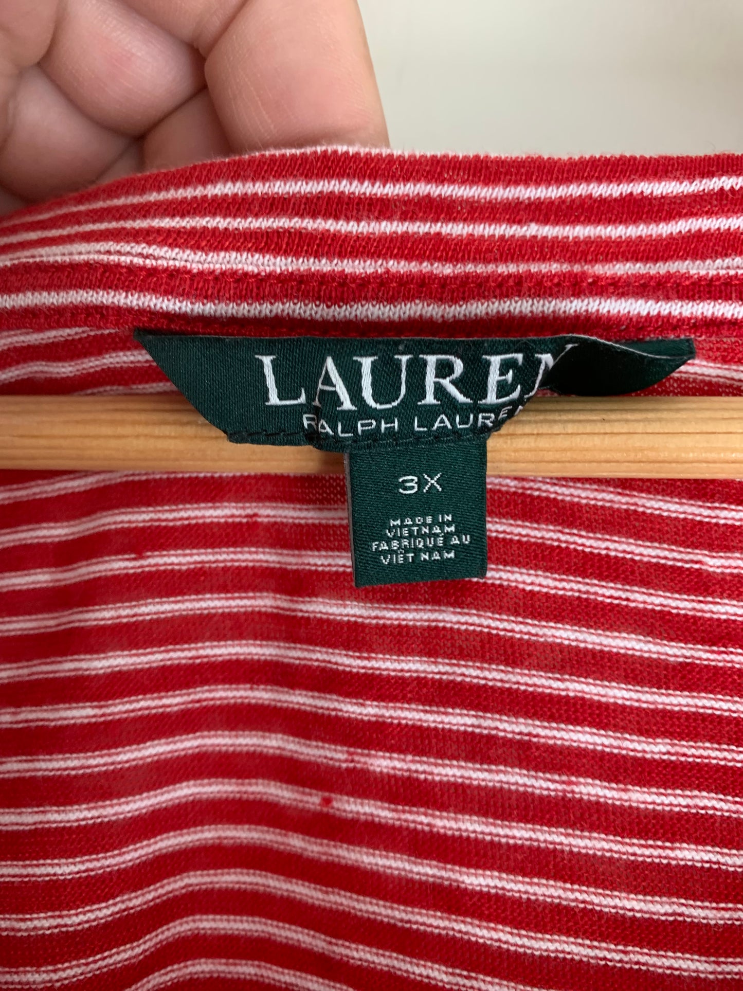 Size 3X Ralph Lauren Tee - Red Stripe
