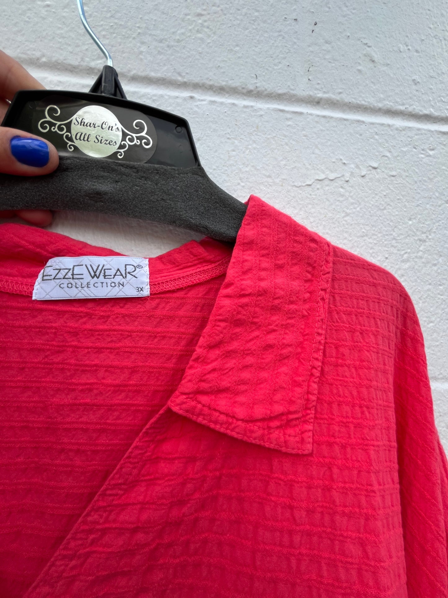 Size 3X Coral pink red Ezze Wear Top