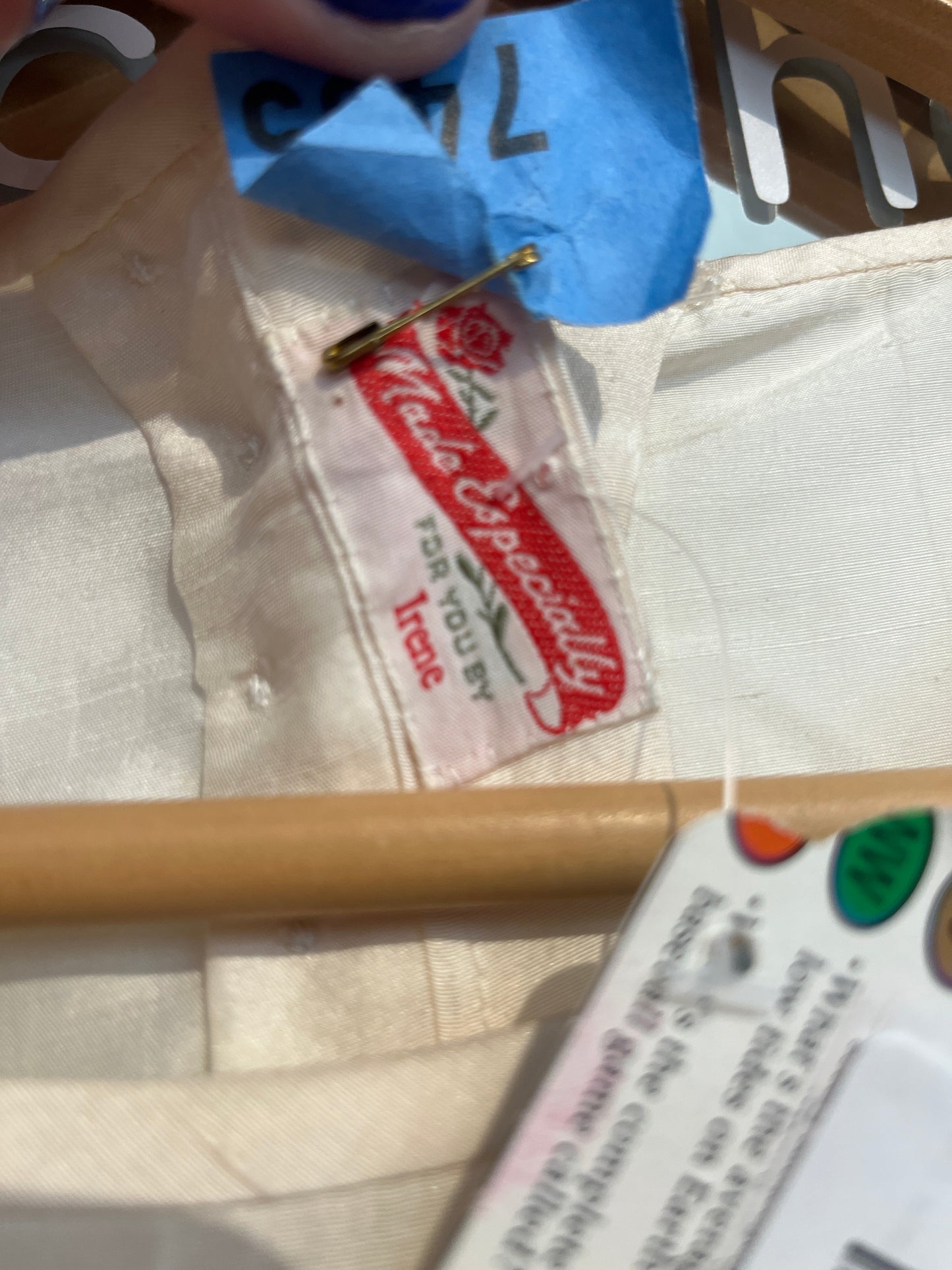 VINTAGE silk wedding dress