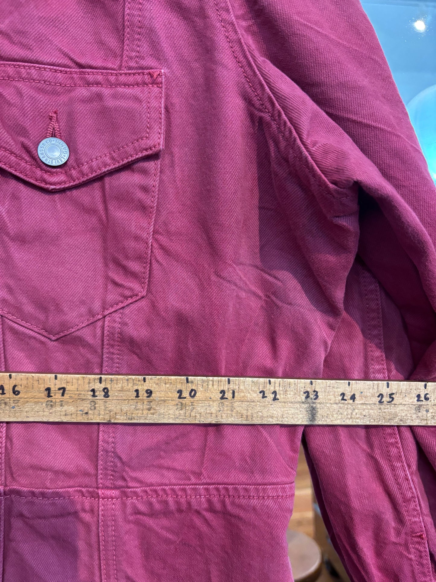 size 3X (SMALL FIT) Ganni x Levis Burgundy denim dress