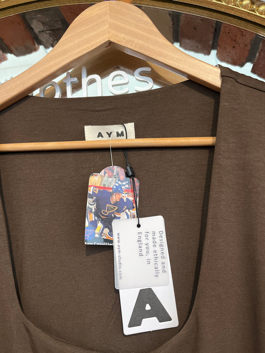NWT size 3XL AYM brown Billie Bamboo Bodycon dress