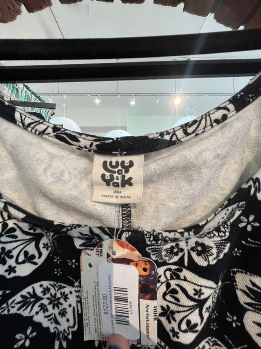 size 28 black moth corduroy Lucy & Yak jumpsuit