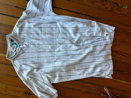 Size 2XT White plaid Britches Button-up