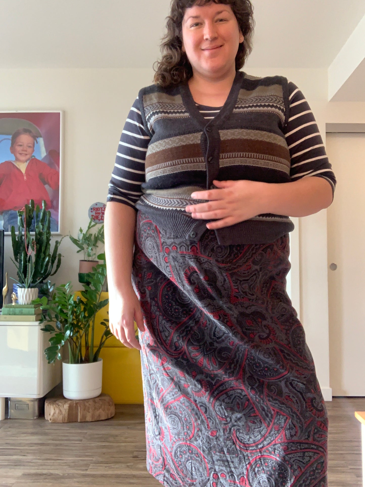 Size 20 Vintage Paisley JM Collection Skirt