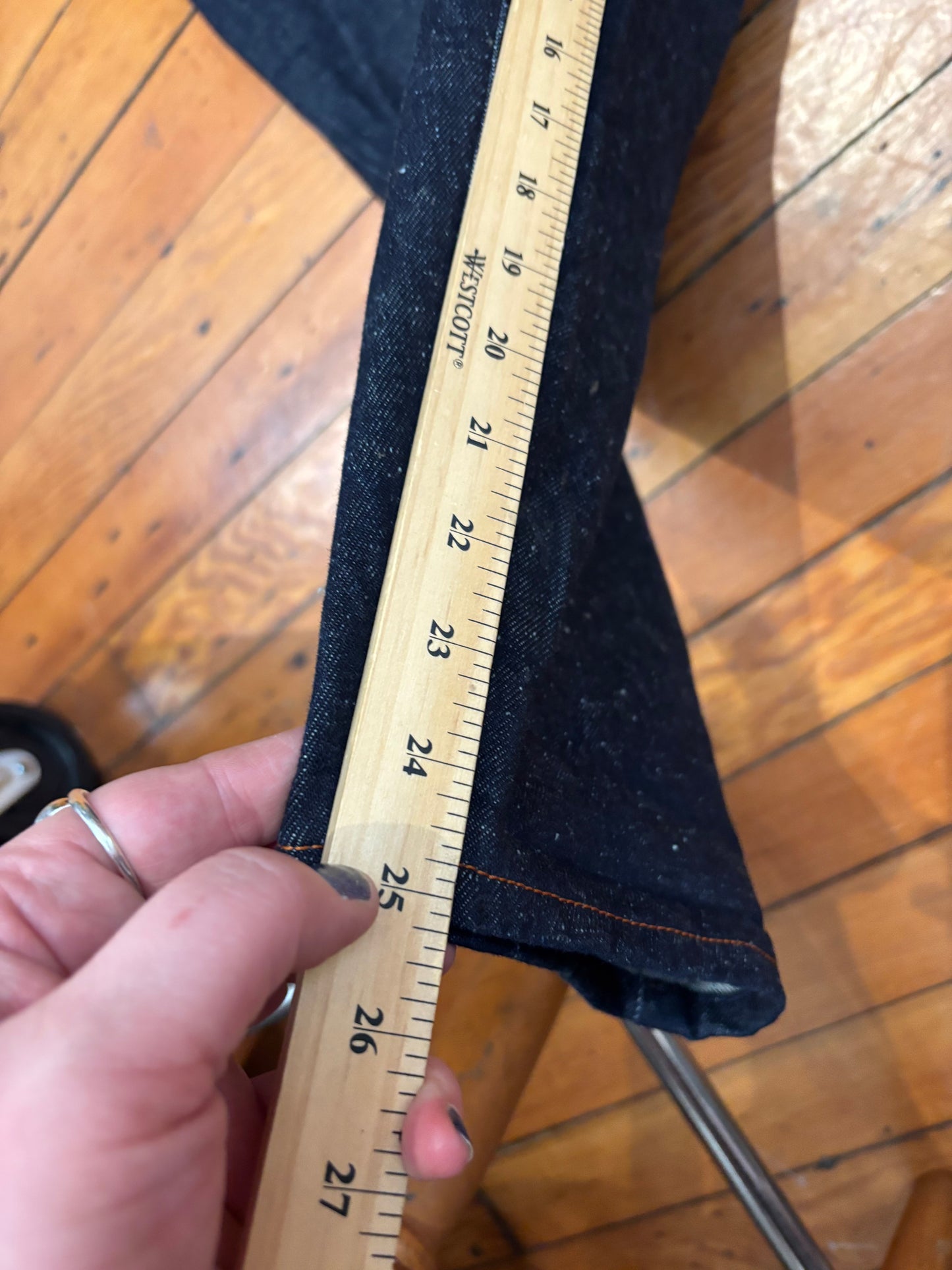 size 46 dark speckle Muna + Broad jeans - balloon