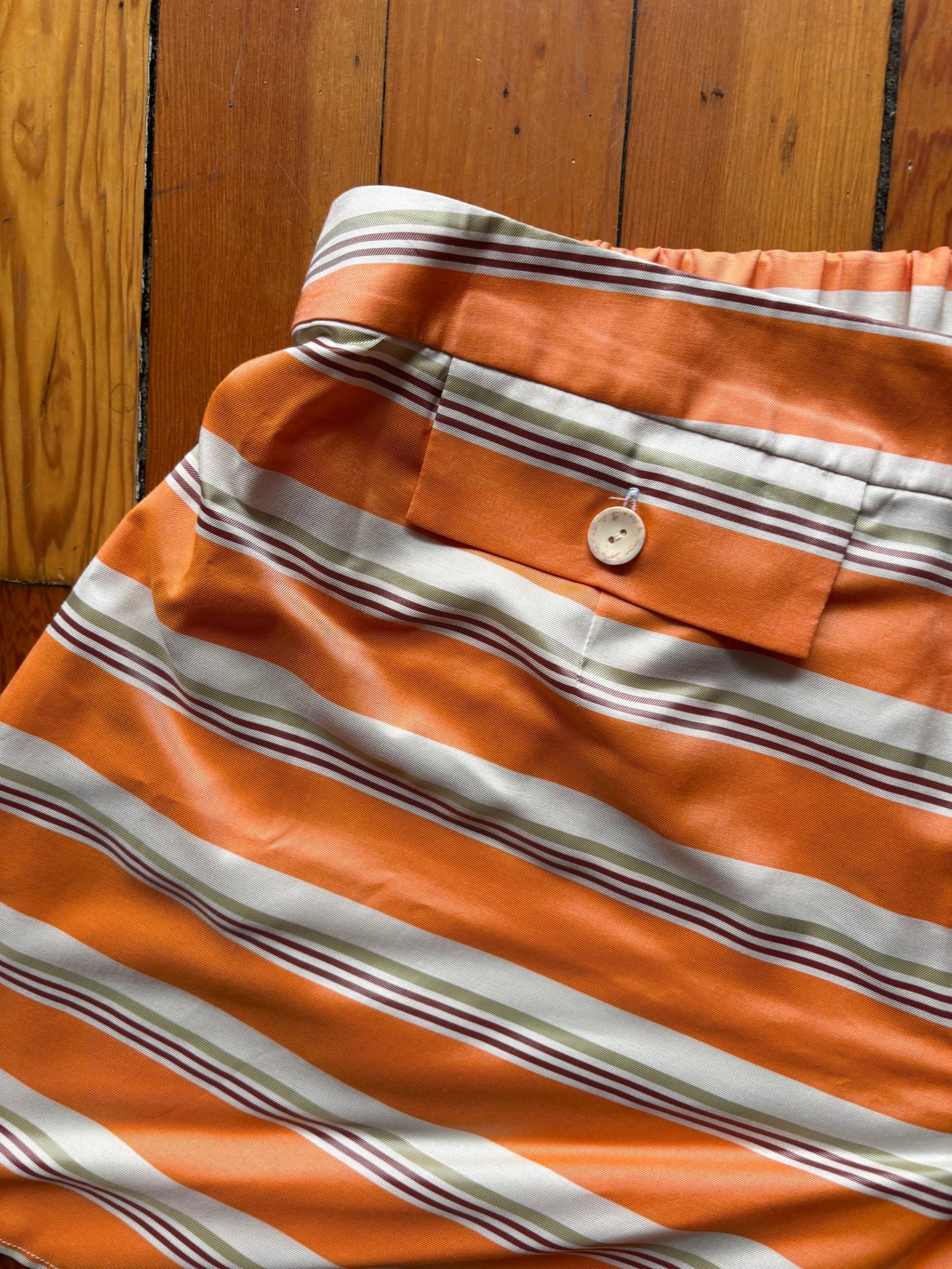 Size 4X Orange Hilary Macmillan Striped Trouser Shorts