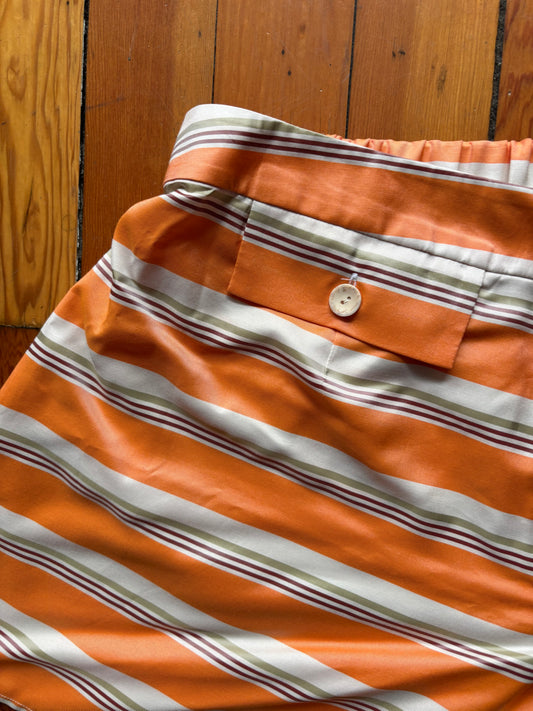 Size 4X Orange Hilary Macmillan Striped Trouser Shorts
