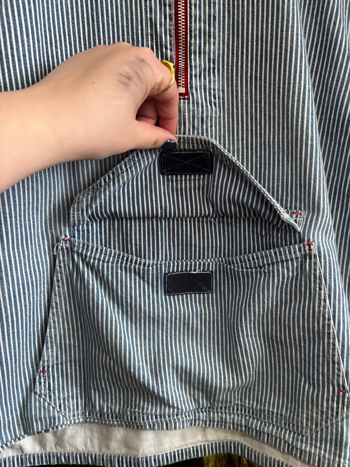 size XL denim stripe - Gap Blue Jeans VINTAGE Gap vest - pull over