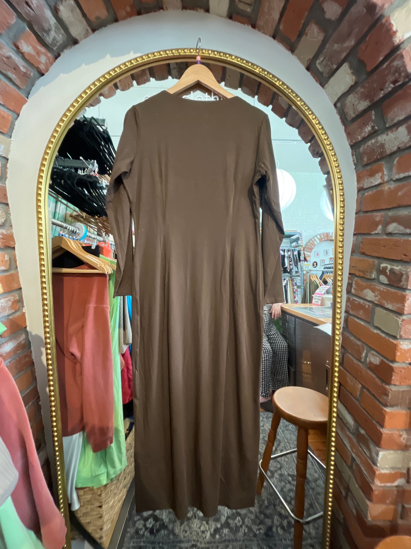 NWT size 3XL AYM brown Billie Bamboo Bodycon dress