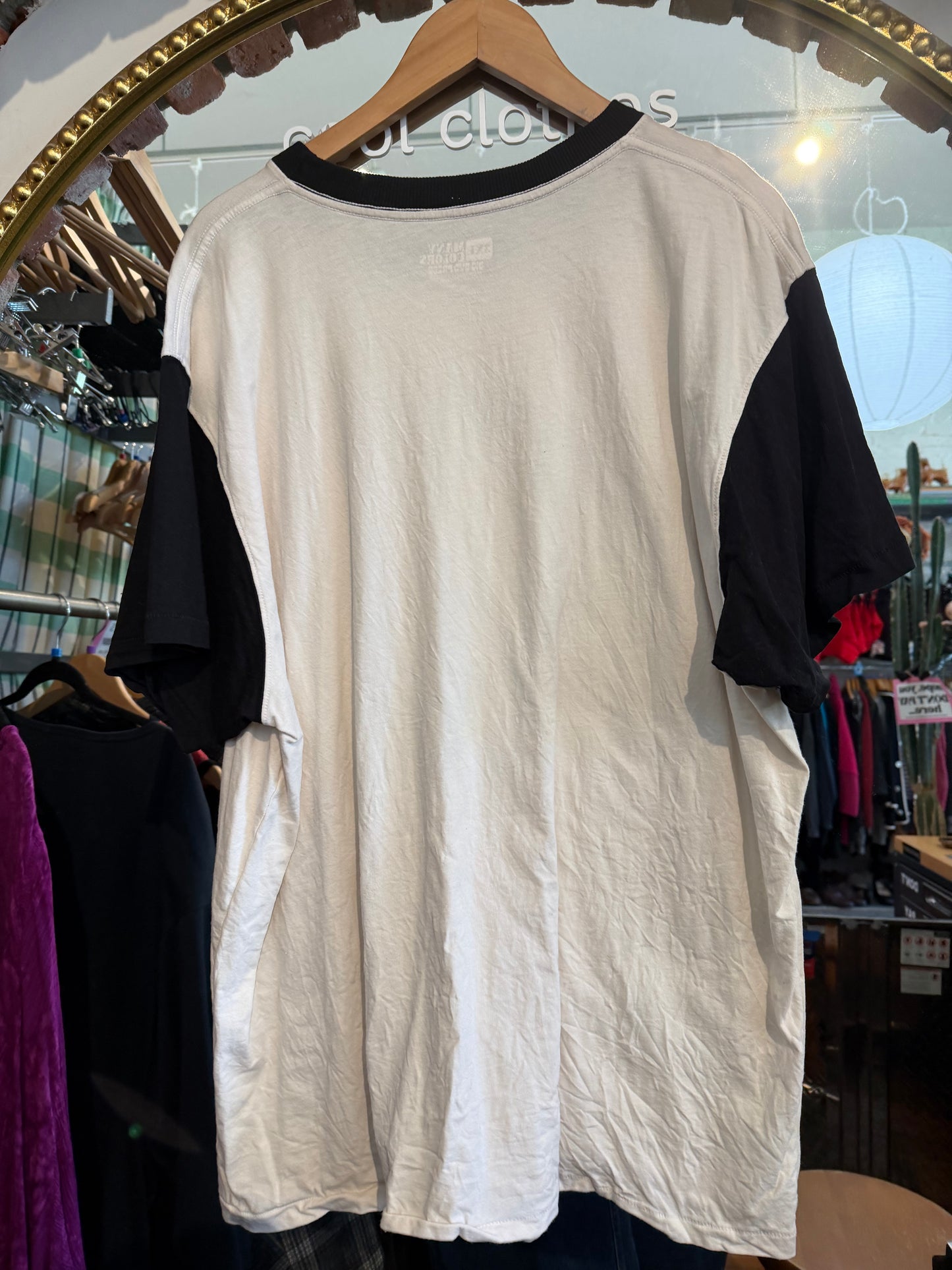 size 3XL cream titties Big Bud Press - many colour tee - baseball graphic