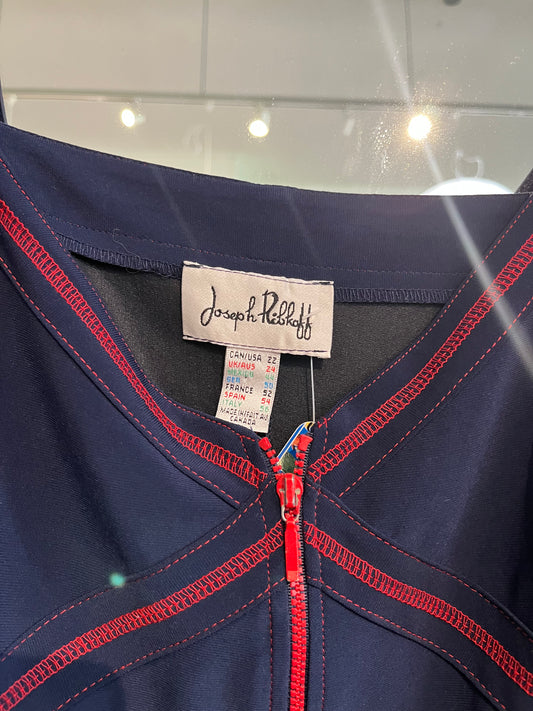 size 22 navy with red stiching Joseph Ribkoff dress - tight
